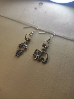 Handmade earrings silver steel new