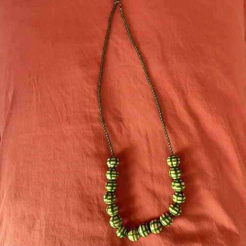 Nice Things necklace used with wooden and plastic beads