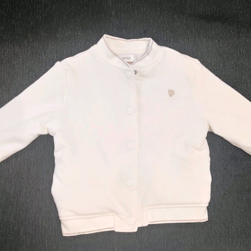 Girls' Jacket with Fleece Lining white Orchestra size 3 years like new