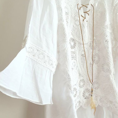 Tunics 100% cotton new, size L, white