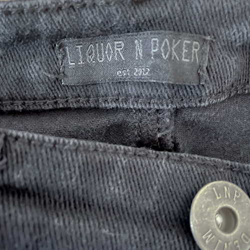 Liquor n Poker Jean Pant used, size 32R, black