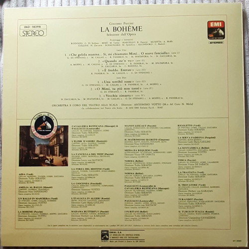 Maria Callas La Boheme Teatro Alla Scala LP like new, classical