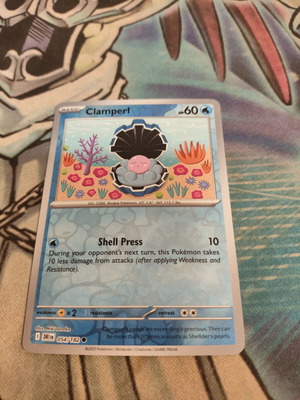 Clamperl Pokemon Card Reverse Holo Destined Rivals like new