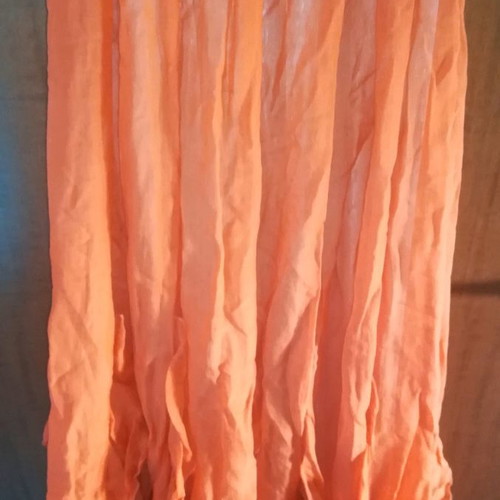 Coral dress with ruffles like new