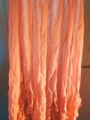 Coral dress with ruffles like new