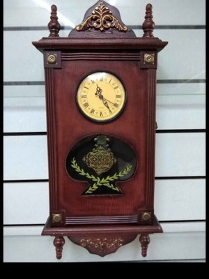 Wooden wall clock new with pendulum