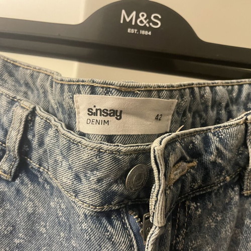 Sinsay denim shorts bermuda, blue, XL