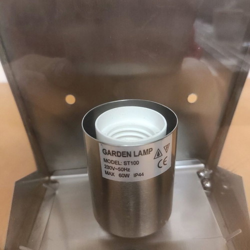 Outdoor wall lamp lantern new, aluminum nickel matte