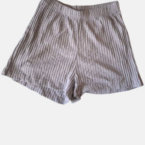 Minimal Ribbed Set gray like new, crop top and shorts