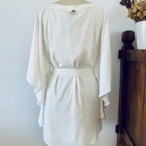Relish short dress tunic with puff sleeves, adjustable length