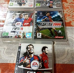 Βιντεοπαιχνίδια PS3. FIFA 08,11,13,14 και PES2009=