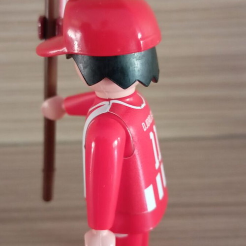 Playmobil Olympiacos fan figure with team flag, like new