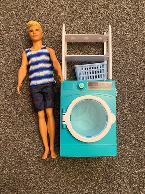 Barbie Ken playset with washing machine, used