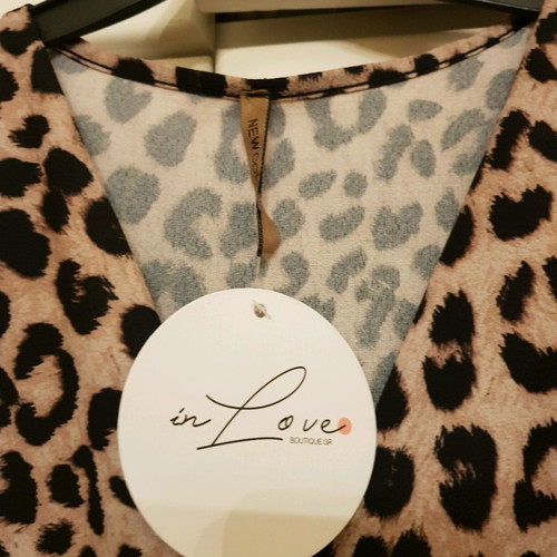 Leopard one-piece jumpsuit new, size S