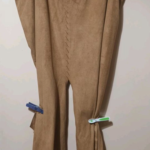 Long suede skirt used, size 54 with hidden slit