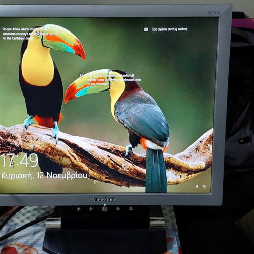 ViewSonic 17-inch computer monitor used with power cable