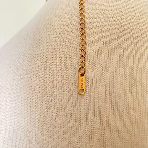 Αλυσίδα Unisex από stainless steel χρυσαφί, καινούργια