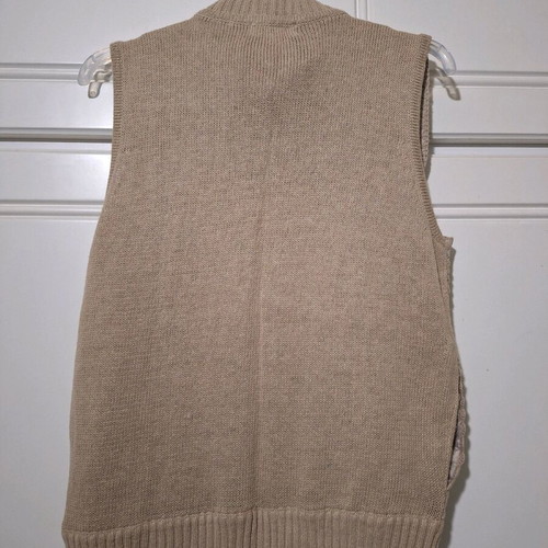 Beige suede-knit vest like new, size S/M