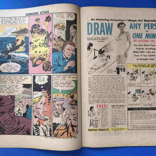 Submarine Attack Charlton Comics comic book used