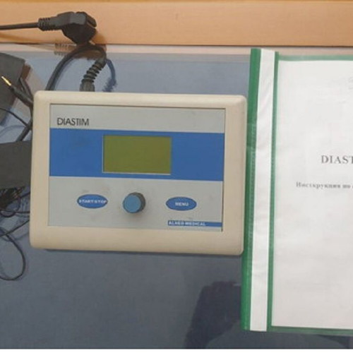 Diastim device for diadynamic and galvanic currents used