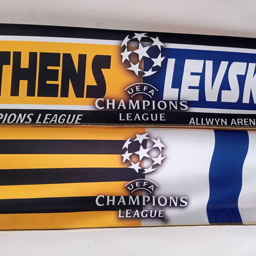 AEK Levski Sofia Champions League double-sided scarf