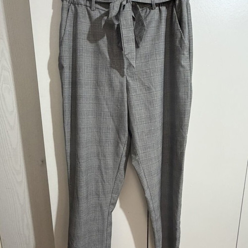 H&M women's pants size XXL 44 16, checkered pattern