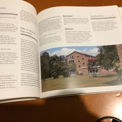 University of Reading Postgraduate Prospectus 1995 used