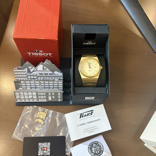 Tissot PRX Quartz Gold Watch new