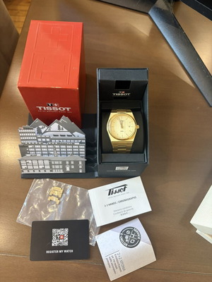 Tissot PRX Quartz Gold Watch new