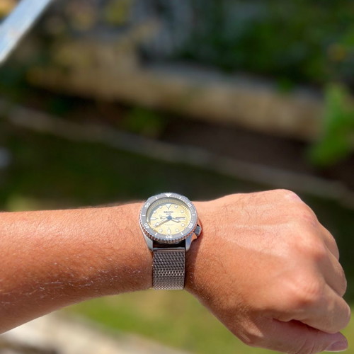 Seiko 5 Sports SRPD67K1 Автоматичен Шампанско Отлично Състояние