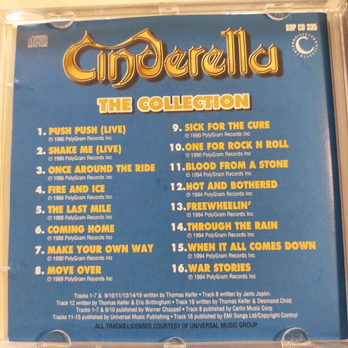 Cinderella Night Songs & The Collection 2 CD like new, rock