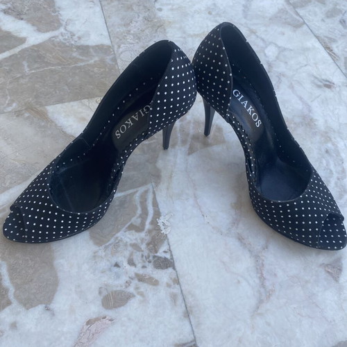 Sagiakos Peep Toe Heels Like New, Black and White, Size 37