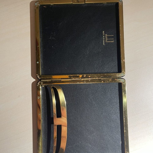 Dunhill leather tobacco case used, very rare