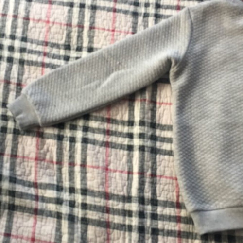 Sweatshirt with design and rhinestones for girls like new, Civil, gray, size 128-134 cm