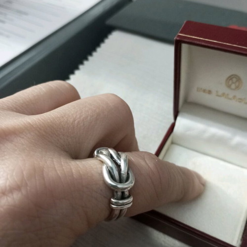 Lalaunis silver ring A21 925 vintage 'The Knot of Heracles' used