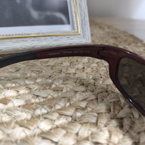 Ray Ban RJ9007S children's sunglasses used, red with silver mirror