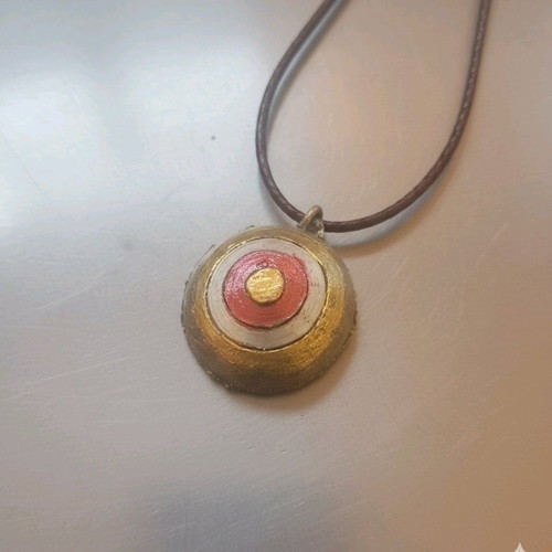 Handmade pendant painted with brush new