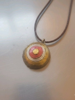 Handmade pendant painted with brush new
