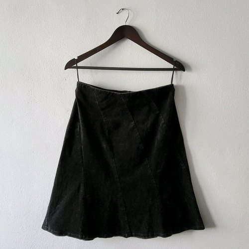 Velvet vintage y2k whimsigoth grunge skirt black, used, size M