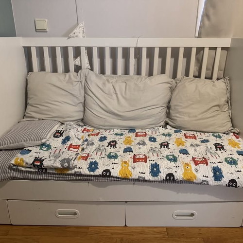 Ikea Stuva 15361 crib bed with mattress and drawers like new, white