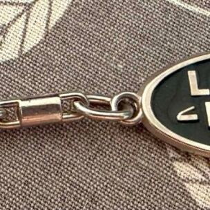 Vintage Land Rover metal keychain