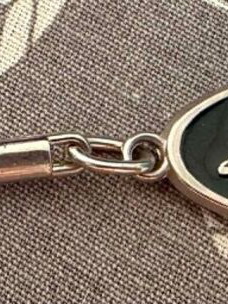 Vintage Land Rover metal keychain