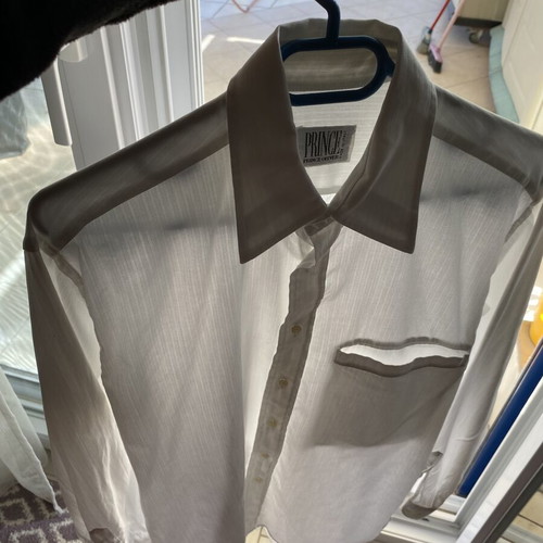 Prince Oliver men's shirt, white, cotton, size L