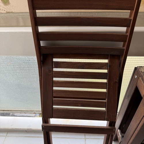 Wooden table set with chairs, 4 chairs