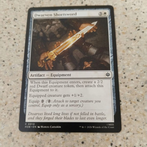 Magic the Gathering Dwarven Shortsword card