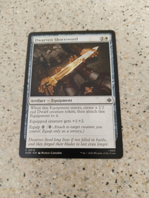 Magic the Gathering Dwarven Shortsword card