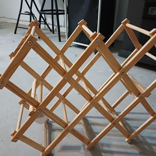 Foldable Wooden Wine Rack for 10 Bottles new