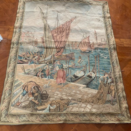Tapestry with nautical theme like new, large size 150x117
