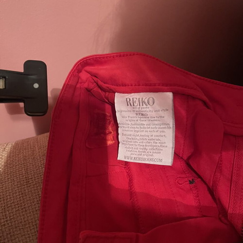 Reico chino pants like new, red, size S