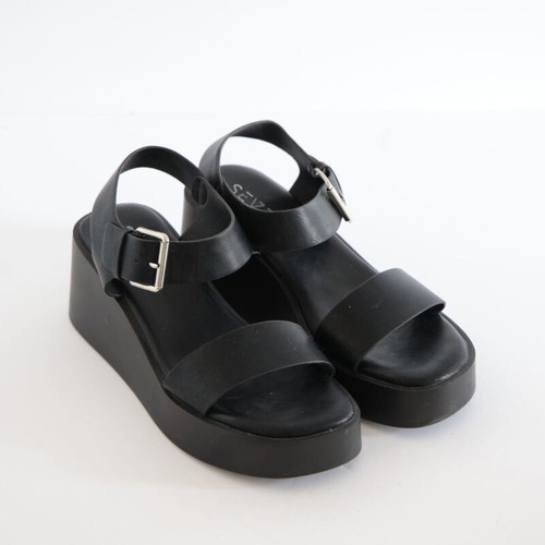 Seven women's platform sandals size 39, black